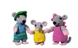 Familie Muis voor het poppenhuis