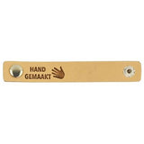 Durable leren bandje 10 x 1,5 cm met druksluiting
