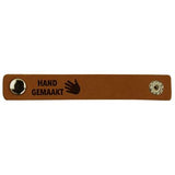 Durable leren bandje 10 x 1,5 cm met druksluiting