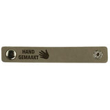 Durable leren bandje 10 x 1,5 cm met druksluiting