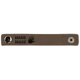 Durable leren bandje 10 x 1,5 cm met druksluiting