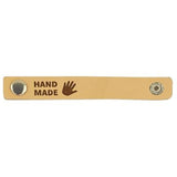 Durable leren bandje 10 x 1,5 cm met druksluiting