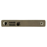 Durable leren bandje 10 x 1,5 cm met druksluiting