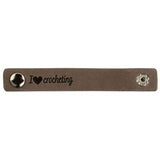 Durable leren bandje 10 x 1,5 cm met druksluiting