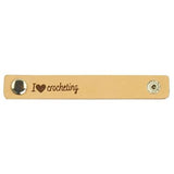 Durable leren bandje 10 x 1,5 cm met druksluiting