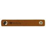 Durable leren bandje 10 x 1,5 cm met druksluiting
