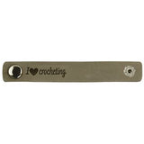 Durable leren bandje 10 x 1,5 cm met druksluiting