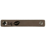 Durable leren bandje 10 x 1,5 cm met druksluiting
