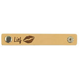 Durable leren bandje 10 x 1,5 cm met druksluiting
