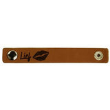 Durable leren bandje 10 x 1,5 cm met druksluiting