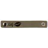 Durable leren bandje 10 x 1,5 cm met druksluiting