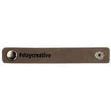 Durable leren bandje 10 x 1,5 cm met druksluiting