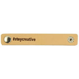 Durable leren bandje 10 x 1,5 cm met druksluiting