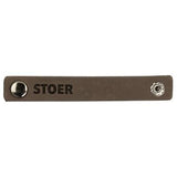 Durable leren bandje 10 x 1,5 cm met druksluiting