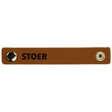 Durable leren bandje 10 x 1,5 cm met druksluiting