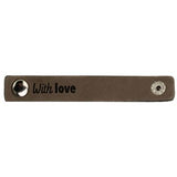 Durable leren bandje 10 x 1,5 cm met druksluiting