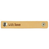 Durable leren bandje 10 x 1,5 cm met druksluiting