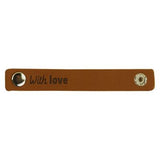 Durable leren bandje 10 x 1,5 cm met druksluiting
