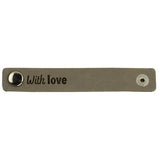 Durable leren bandje 10 x 1,5 cm met druksluiting