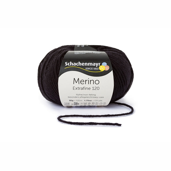 Merino Extrafine 120 zwart 199
