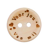 Bedrukte houten knopen (20 mm) - 18 variaties