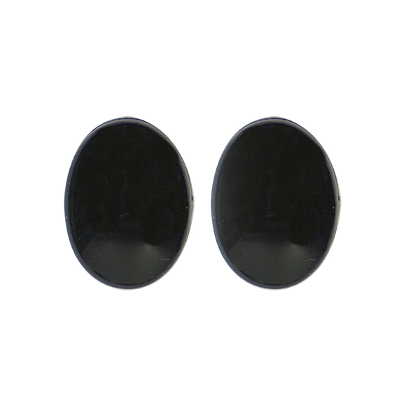 Ogen ovaal zwart - 15 mm