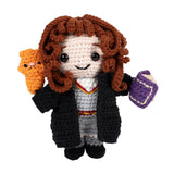 De gehaakte Hermelien Griffel amigurumi van 14 cm