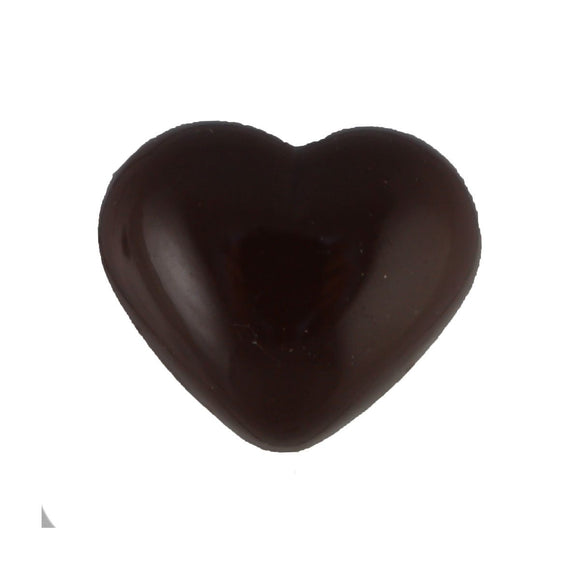 Neuzen hartvormig bruin - 18 mm